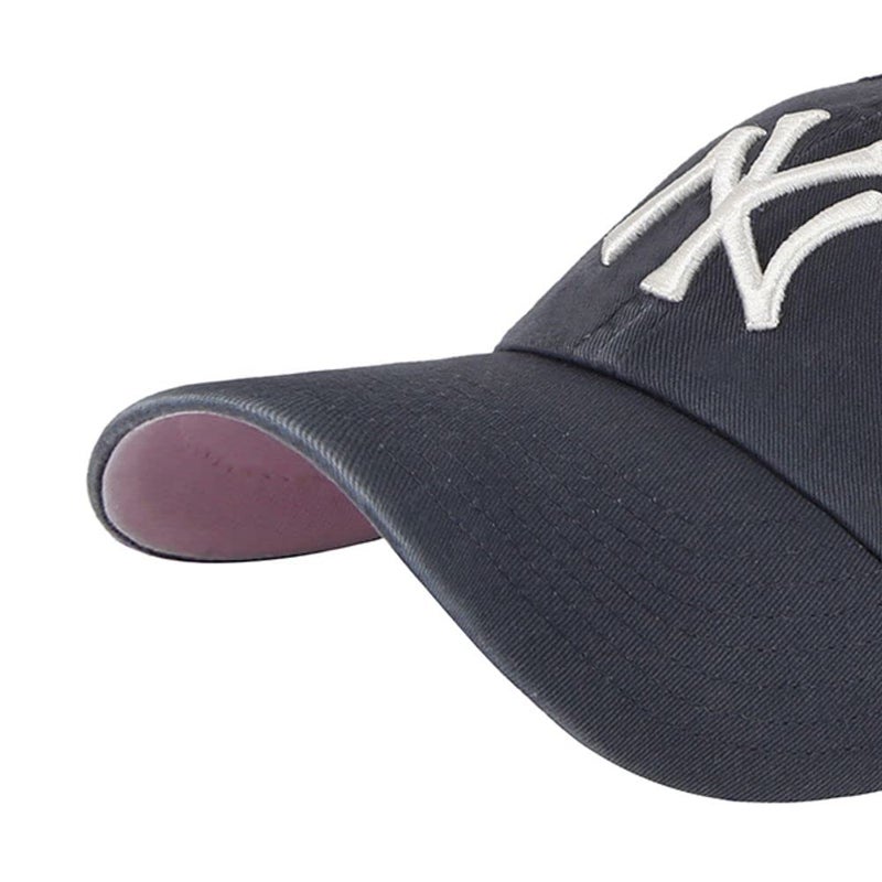 47 '47 New York Yankees Adjustable Cap Clean Up MLB, Vintage Navy, White, Pink, One Size - Image 3